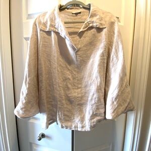 Newer Linen  Cream Women's Blouse